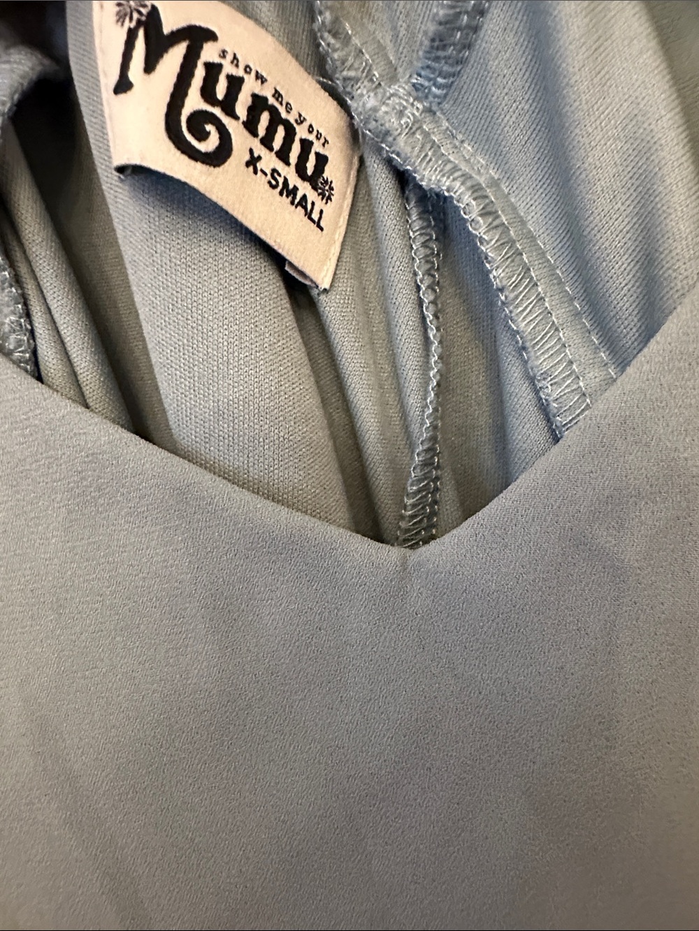 Show Me Your Mumu Jen Maxi Sleeveless V-Neck Chiffon Dress Silver Sage Sz XS - Picture 2 of 3